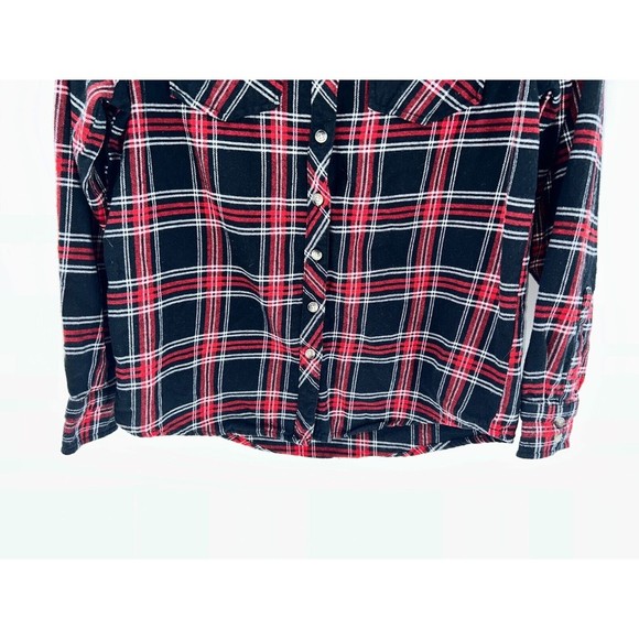 Women's Canada Weather Gear Two Pocket Plaid Button Up Shirt Size L - Picture 3 of 7